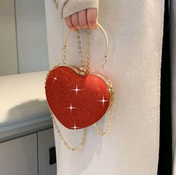 Bling Glitter Heart Novelty Bag - Picture 2 of 9